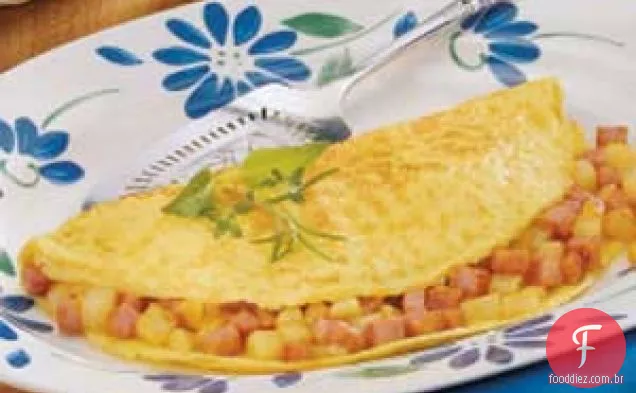 Omelete de presunto farto