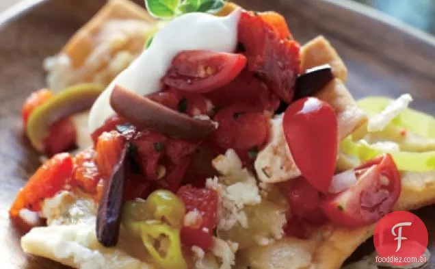 Nachos de estilo grego