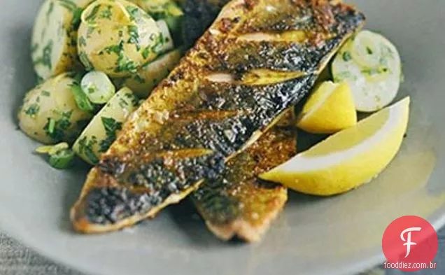 Filetes De Cavala Temperados Com Salada De Batata