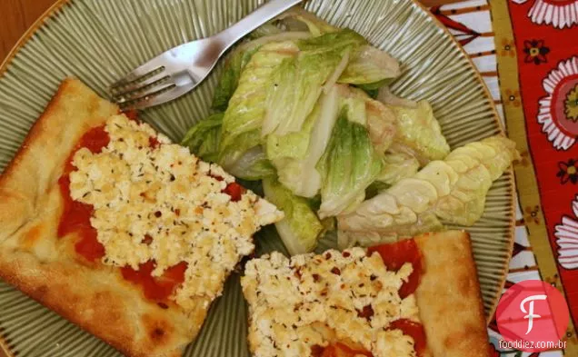 Pizza De Tofu Com Alho E Alecrim