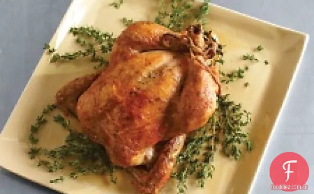 Frango Assado Com Alho E Tomilho
