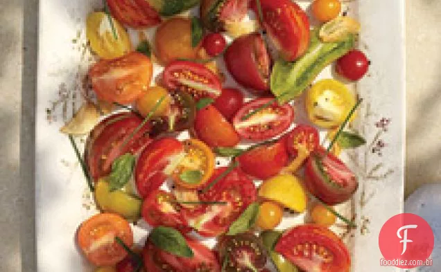 Salada De Tomate Herança Com Óleo De Alho