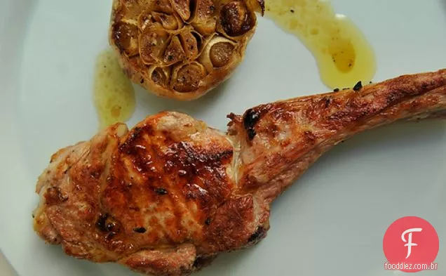 Costeletas De Vitela Lombatina Com Alho Assado