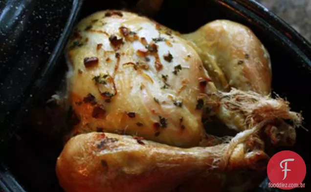 Frango Assado Fácil Com Limão, Tomilho E Alho