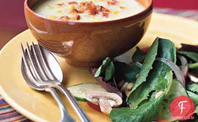 Batata-Alho-Poró Chowder