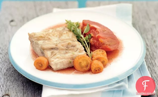 Mahimahi grelhado com tomates de duas maneiras