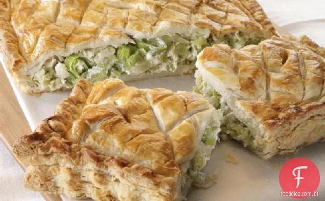 Torta de alho-poró e queijo
