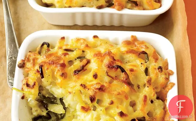 Mac e queijo de alho-poró