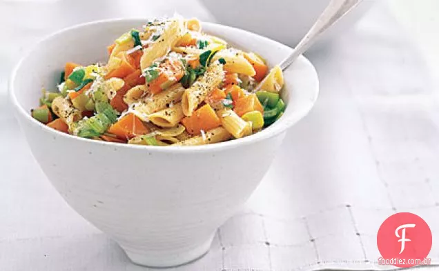 Massa Multigrain com batata doce e alho-poró