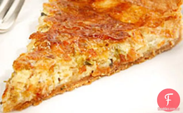 Caramelizado Alho-Poró Quiche
