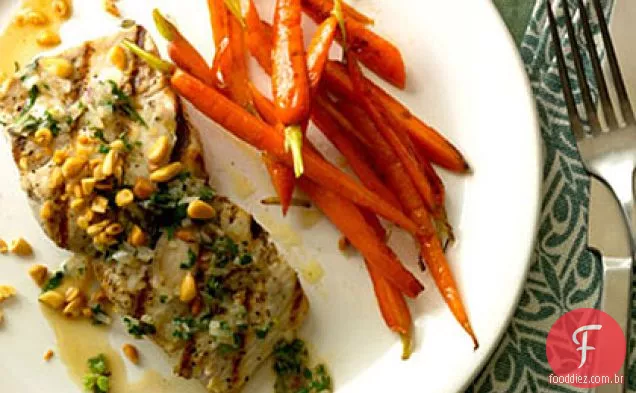Mahimahi com molho de vinho branco Herbado