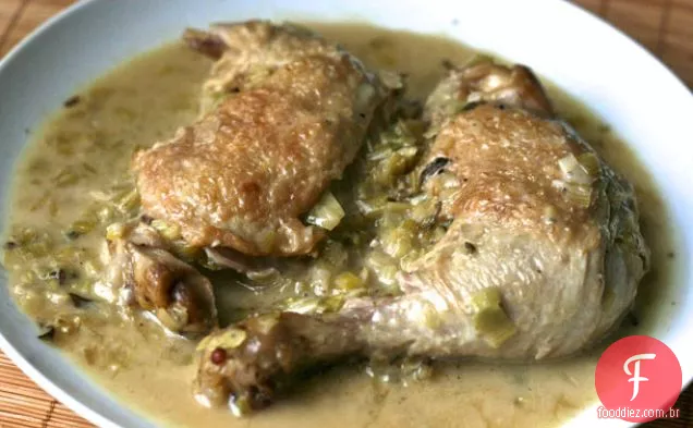 Jantar Hoje À Noite: Frango Refogado Com Alho-Poró E Creme