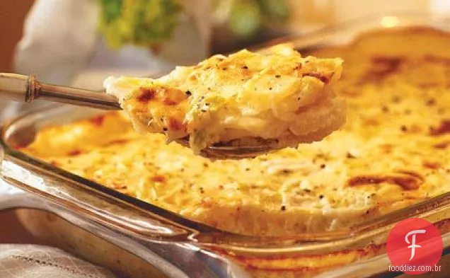 Batata-Alho-Poró Gratinado