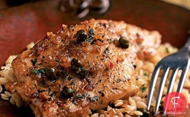 Mahimahi com molho balsâmico-Vinho