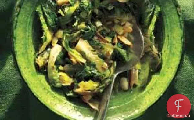 Escarole Salteada Com Alho-Poró