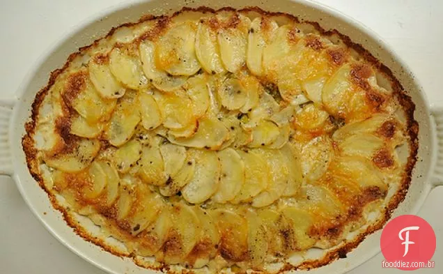Batata Alho-Poró Gratinado