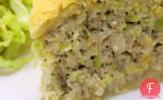 Salsicha E Torta De Alho-Poró