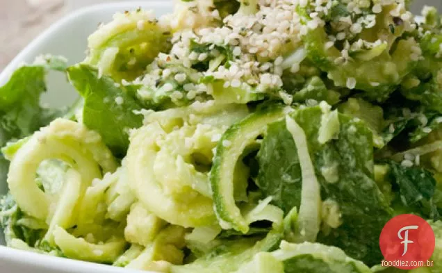 Salada De Macarrão Com Abobrinha De Alho-Poró