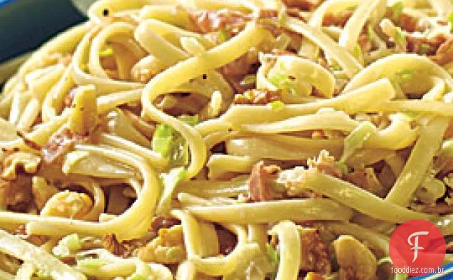 Linguine Com Alho-Poró, Prosciutto E Limão
