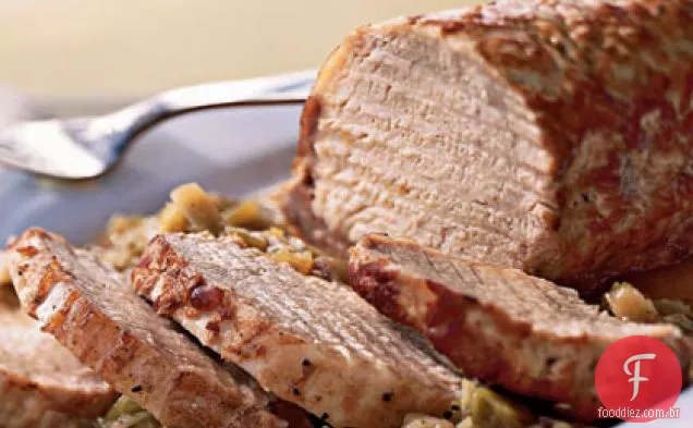 Lombo di Maiale Coi Porri (Lombo De Porco Assado Com Alho-Poró)