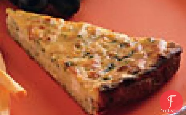 Espinafre, alho-poró e Torta de queijo