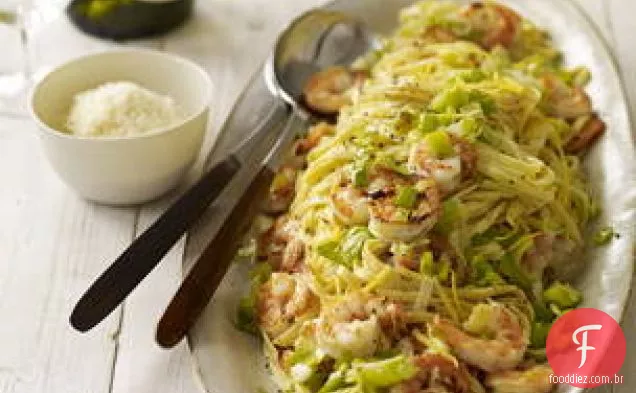 Linguine Leeky Com Camarão