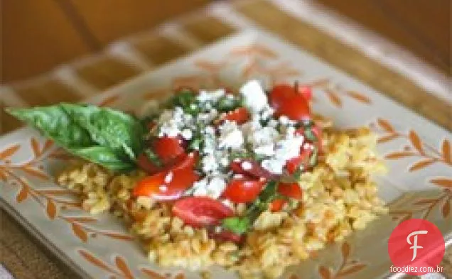 Orzo com Tomate, Manjericão e Gorgonzola