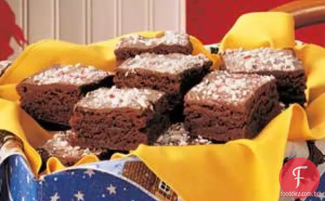 Brownies de hortelã-pimenta