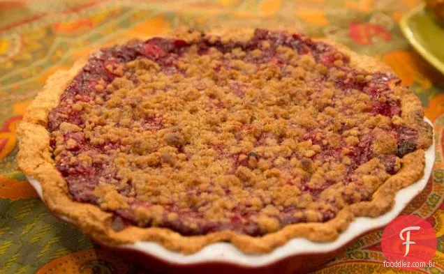 Torta Crumble de Framboesa