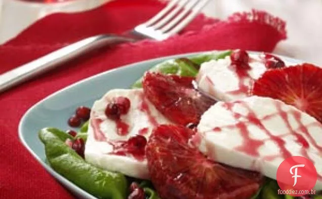 Salada Caprese de Laranja Sanguínea
