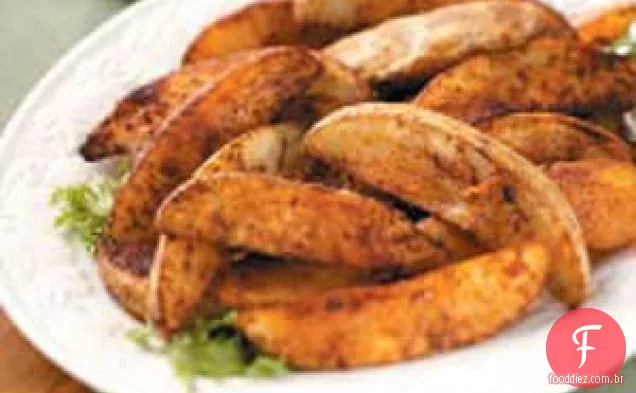 Fatias de batata temperadas com pimenta