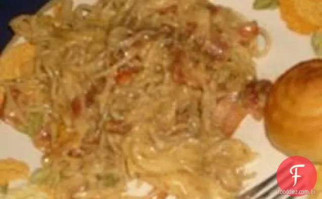 Espaguete com Bacon e Ovos