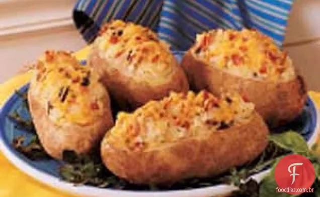 Batatas Recheadas com Cogumelo Cheddar