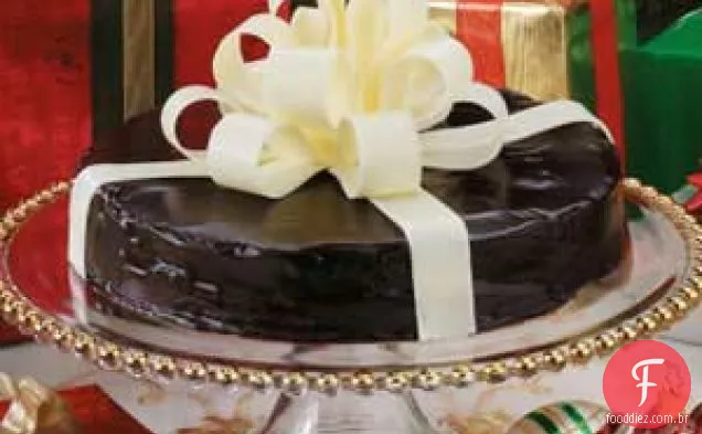 Bolo De Chocolate Embrulhado Para Presente