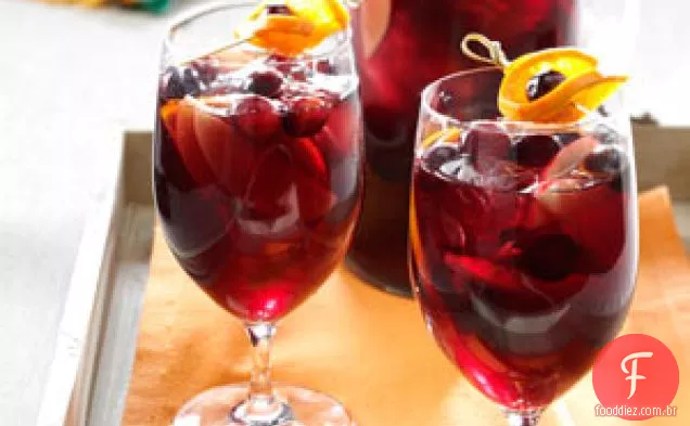 Sangria de Cranberry e Laranja