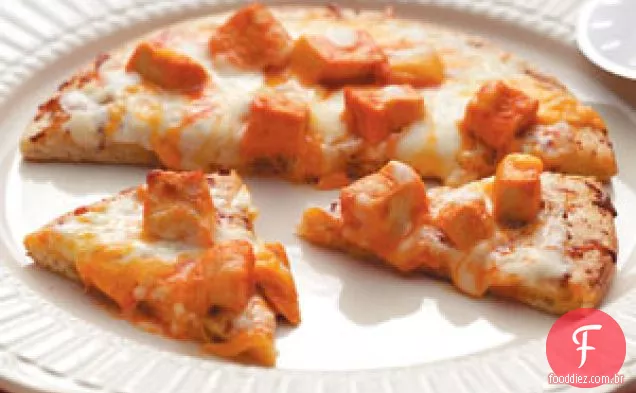 Pizza individual de frango estilo búfalo