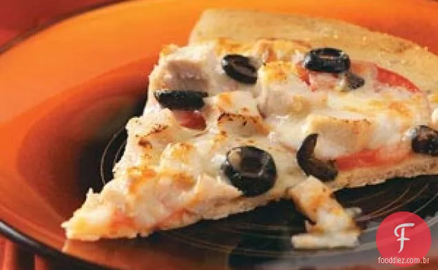 Pizzas de focaccia de frango
