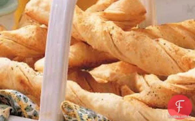 Torções macias de pão italiano