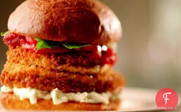 Sanduíche Desconstruído de Berinjela com Parmesão