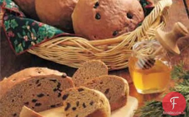 Pão de centeio com passas country