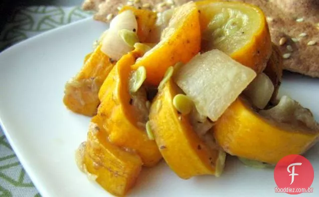 Abóbora E Cebola Com Açúcar Mascavo