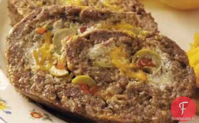 Bolo De Carne Recheado Com Queijo