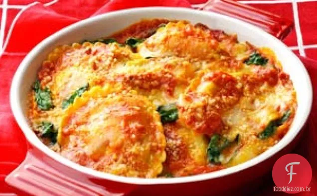 Assado de Ravioli de Espinafre