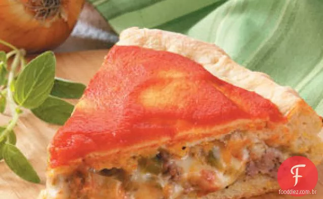 Pizza recheada estilo Chicago