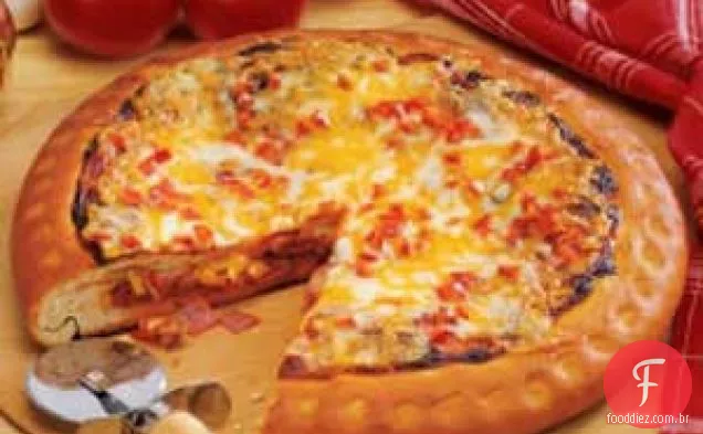 Pizza recheada até as guelras