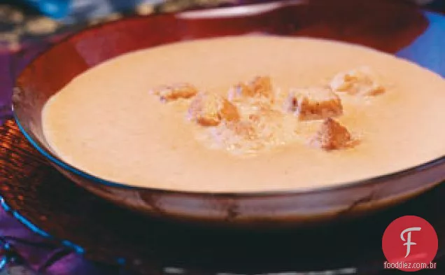 Sopa de Abóbora com Croutons de Canela
