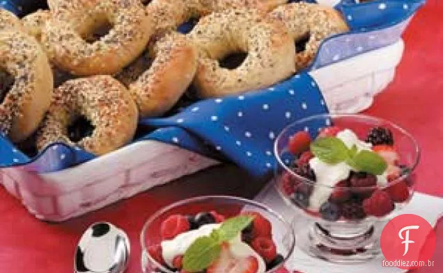 Bagas com Molho de Creme de Leite