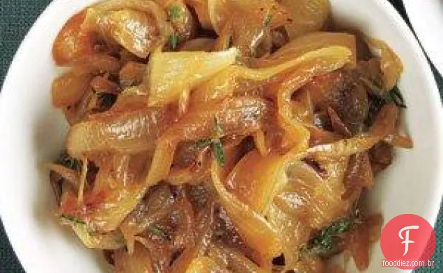 Cebola Caramelizada Com Receita De Tomilho