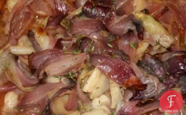 Cebolas Caramelizadas Assadas No Forno