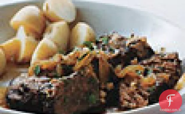 Carne assada e cebola